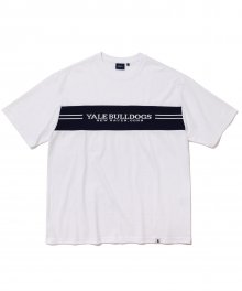 JACQUARD COLOR BLOCK TEE WHITE