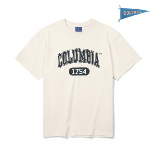 컬럼비아 유니버시티(COLUMBIA UNIVERSITY) 1754 ARCH LOGO T-SHIRTS CREAM - 49,000 | 무신사 스토어