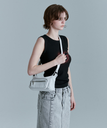 OUTPOCKET HOBO MINI_cloud two-tone brushed