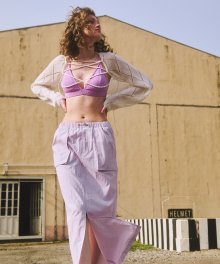 Pocket Stitch Maxi Skirt, Lavender