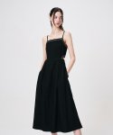 에트몽(ETMON) Slip Stitch Cut-Out Dress, Black