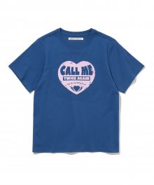 Big Heart Tight fit T-shirt [BLUE]