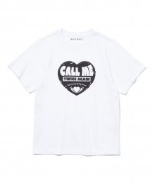 Big Heart Tight fit T-shirt [WHITE]