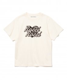 Heart RR Tight fit T-shirt [CREAM]