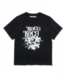 Vacance Flower Tight fit T-shirt [BLACK]