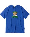 트립션(TRIPSHION) CAMPER BEAR GRAPHIC 티셔츠 - 블루
