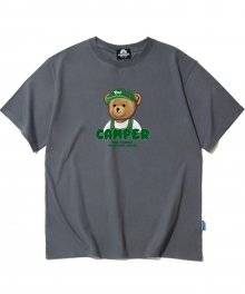 CAMPER BEAR GRAPHIC 티셔츠 - 그레이