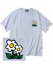 DOUBLE FLOWER LOGO 티셔츠 - 퍼플