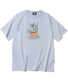 PEACEFUL RABBIT GRAPHIC 티셔츠 - 퍼플