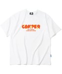 트립션(TRIPSHION) ORANGE CAMPER LOGO 티셔츠 - 화이트