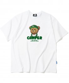 CAMPER BEAR GRAPHIC 티셔츠 - 화이트