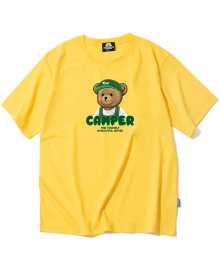 CAMPER BEAR GRAPHIC 티셔츠 - 옐로우