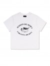 우먼즈 퍼피 로고 싱글 저지 반소매 티셔츠 화이트(FCD2TS520W)