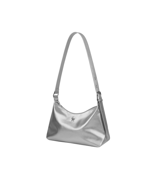 Zippered Shoulder Bag SILVER