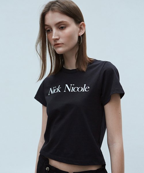 닉앤니콜(NICK&NICOLE) NICOLE CLASSIC LOGO CROP TEE_BLACK - 34,300 | 무신사 스토어