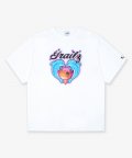 DOLPHIN HEART GRAPHIC T-SHIRT [WHITE]