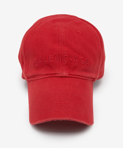 MUSINSA BALENCIAGA Men s Front Logo Drill Ball Cap Red 673319410B26474