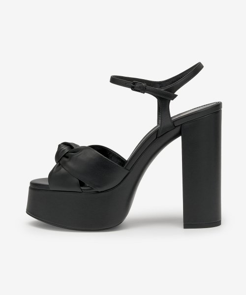 All black sales platform sandals