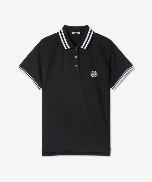 Black and white store women's polo shirt