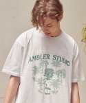엠블러(AMBLER) VINTAGE SUMMER 오버핏 반팔 티셔츠 AS1025 (백멜란지)