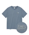 로고 레이블 반팔 티셔츠 (섀도우 블루)