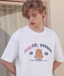 엠블러(AMBLER) PUPPY DOLL 오버핏 반팔 티셔츠 AS1027 (화이트)
