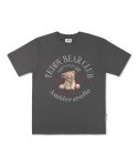 엠블러(AMBLER) TEDDY BEAR CLUB 오버핏 반팔 티셔츠 AS1028 (다크그레이)