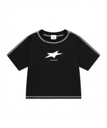 LSB 틸터드 스타 레귤러핏 반팔 티셔츠 (블랙)