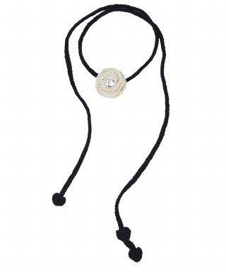 유희(YOUHEE) HEART ROSE KNIT CHOKER BLACK