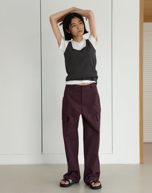 forest cargo wide pants - wine