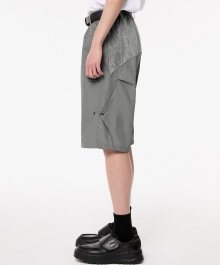 Obtuse Triangle Flap Shorts (FU-227_Dark Gray)