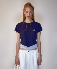 RR ARROW POINT LAYERED T-SHIRT NAVY