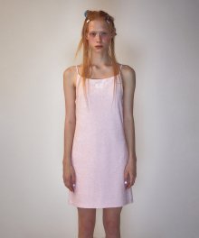 RR LOGO TERRY MINI DRESS PINK