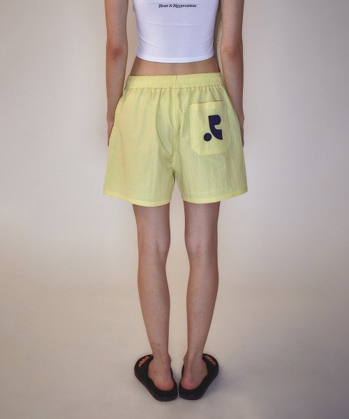 Yellow best sale nylon shorts