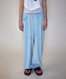 RR LOGO TERRY JOGGER PANTS SKYBLUE