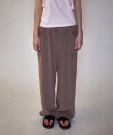 RR LOGO TERRY JOGGER PANTS BROWN