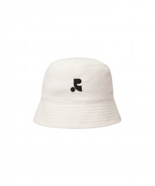 RR LOGO TERRY BUCKET HAT WHITE