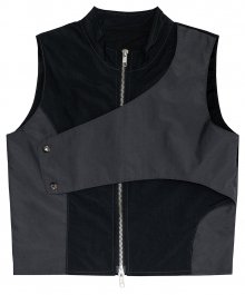 E97 Layered Flap Vest (FU-039_Black)