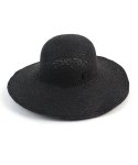 유니버셜 케미스트리(UNIVERSAL CHEMISTRY) Summer Black Round Panama Hat 파나마햇
