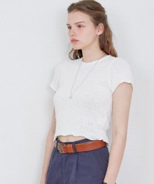 TERRY CROP TOP - WHITE