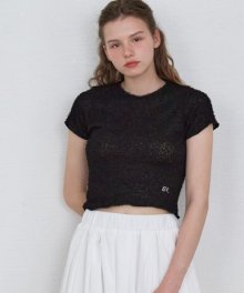 TERRY CROP TOP - BLACK