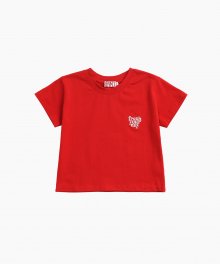 FRESH SMALL LOGO CROP TOP RED