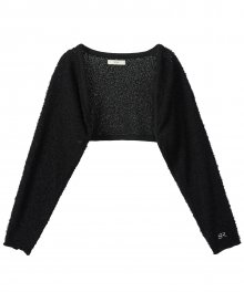 TERRY BOLERO CARDIGAN - BLACK