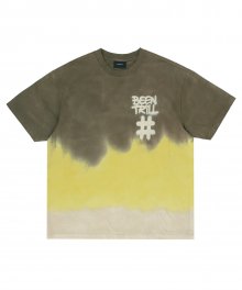 클라우드 다잉 오버핏 반팔 티셔츠(다크 베이지)
