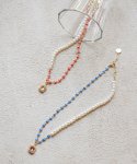 트레쥬(TREAJU) Star pattern chain pearl necklace