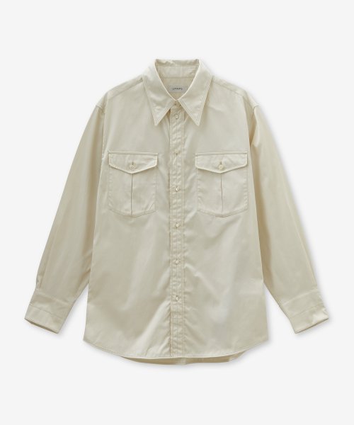 LEMAIRE Western cotton shirt - Neutrals