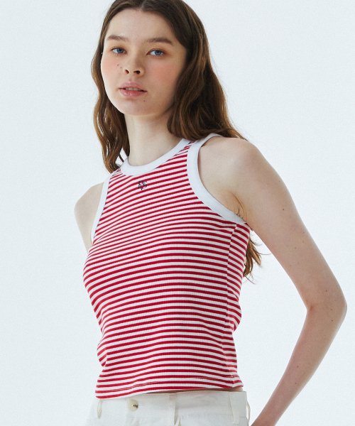 Red sleeveless deals top