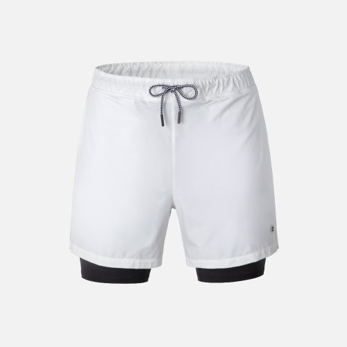 MEN ESSENTIAL BEACH HALF LEGGINGS SHORTS OFFWHITE