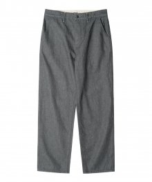 Curved Denim Pants Grey