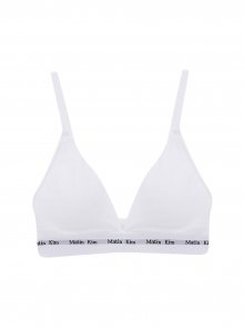 LOGO BAND TRIANGLE BRA IN WHITE